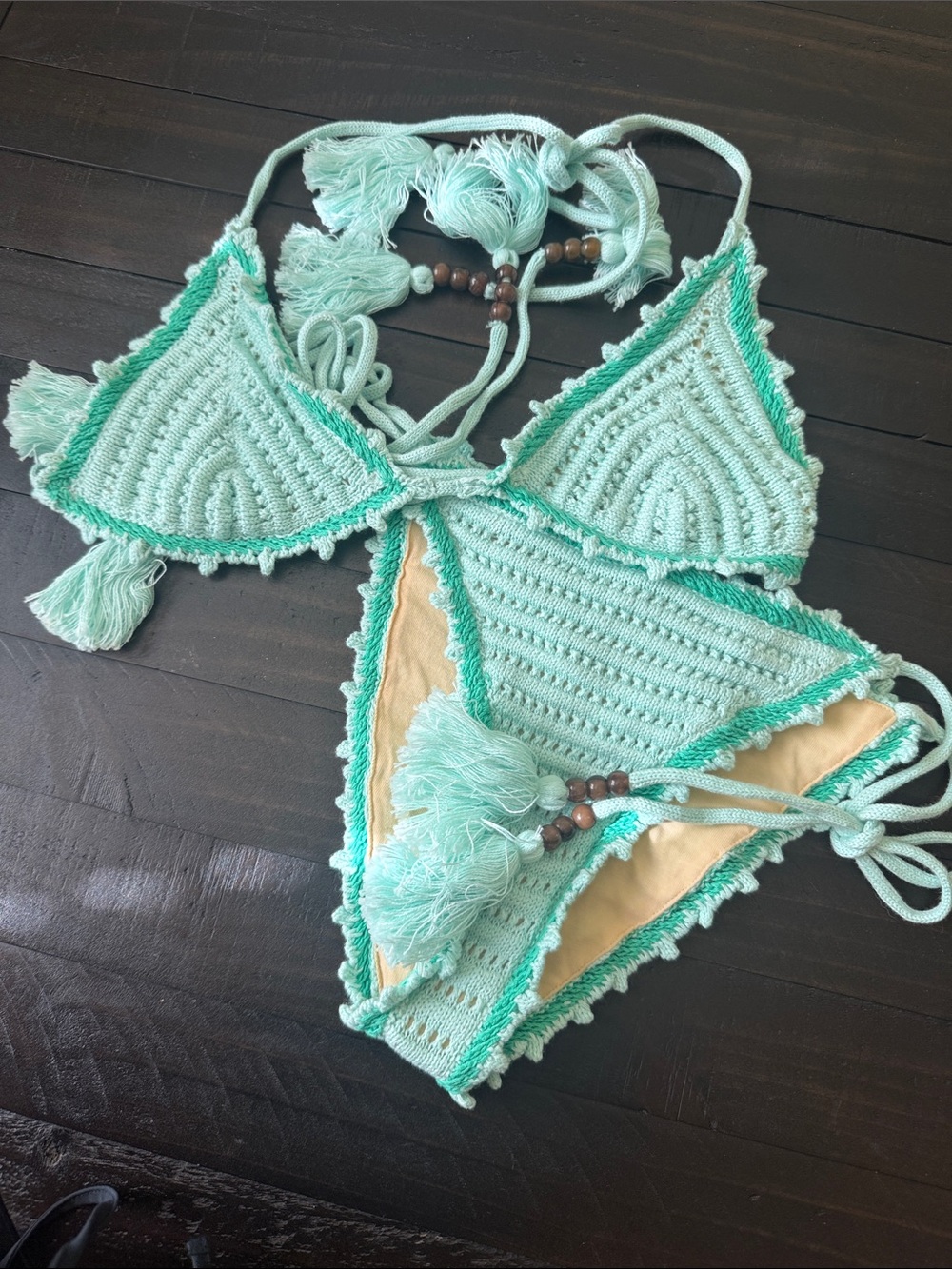 Cotton On Crochet, Bohemian, Coastal, Beachwear Bikini Sz S NWT - Picture 2 of 10